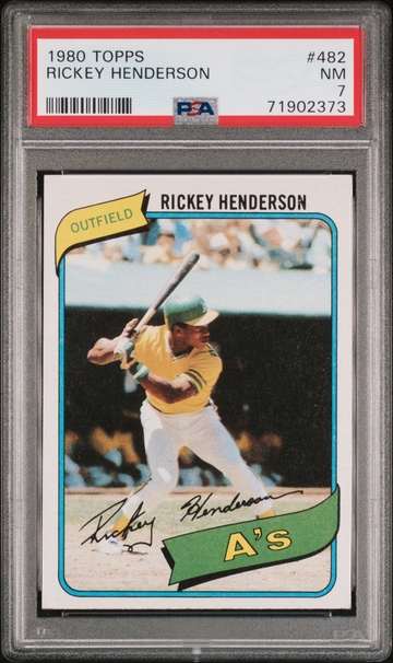 1980 Topps #482 Rickey Henderson PSA 7