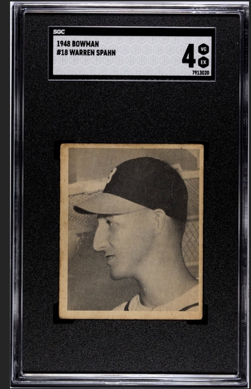 1948 Bowman Warren Spahn RC SGC 4