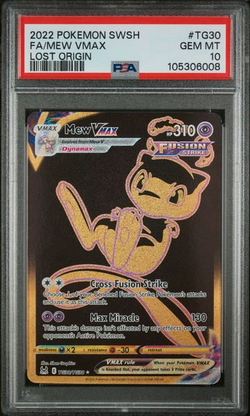 2022 Pokemon SWSH #TG30 Mew VMAX Lost Origin PSA 10