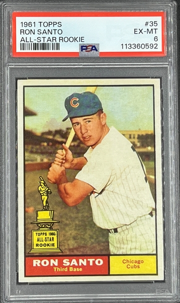 1961 Topps baseball Ron Santo # 35 PSA 6  rookie