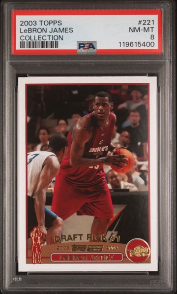 2003 Topps Collection Lebron James PSA 8 Rookie Card #221