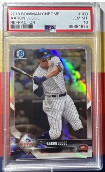 2018 Bowman Chrome Aaron Judge Refractor PSA 10
