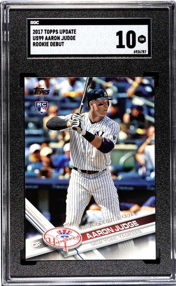 2017 Topps Update #US99 Aaron Judge Rookie Debut SGC 10