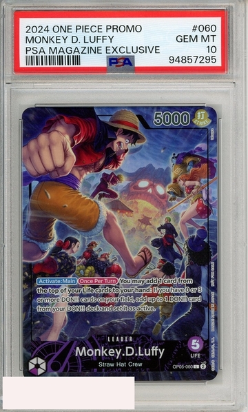 2024 ONE PIECE PROMO MONKEY D  LUFFY #060 PSA MAG EXCLUSIVE PSA 10