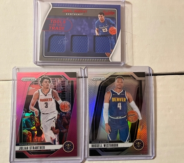 3 card Denver nugget lot   Jamal Murray strawther  Russel Westbrook 