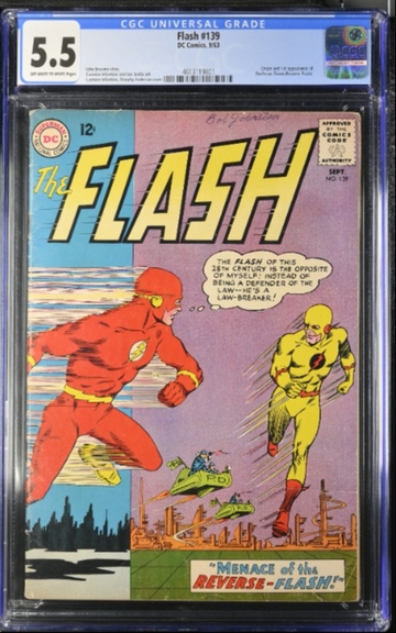 1963 Flash 139 CGC 5.5 First appearance of Reverse Flash Professor Zoom Origin