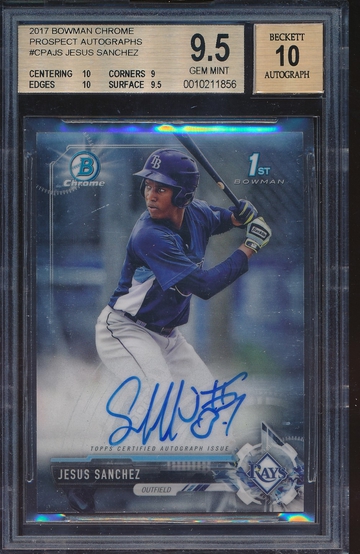 2017 Bowman Chrome Jesus Sanchez BGS 9.5/10