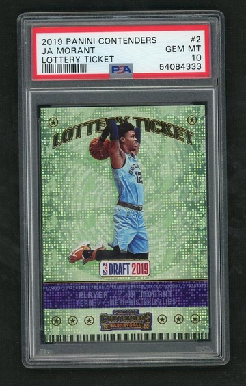 2019 Panini Contenders 2 Ja Morant Lottery Ticket Rookie PSA 10 GEM MT Memphis Grizzlies