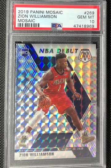 Zion Williamson 2019-20 Mosaic #269 Mosaic Silver PSA 10