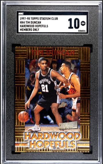 1997 Stadium Club Tim Duncan Hardwood Hopefuls Members Only SGC 10