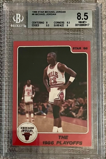 1986 Star Michael Jordan Playoffs #8 BGS 8.5