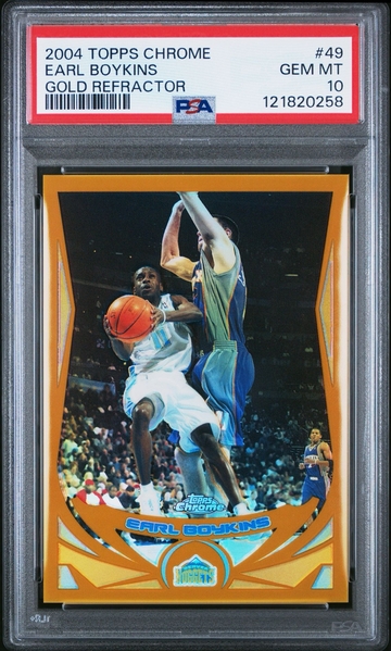 2004-05 Topps Chrome Earl Boykins Refractor Gold #90/99 Nuggets POP 1 ! 🎆