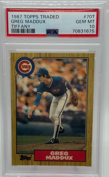 1987 Topps Traded Tiffany Greg Maddux Rookie PSA 10