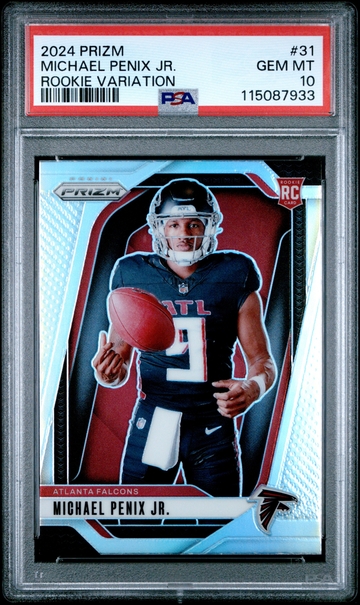 2024 PRIZM MICHAEL PENIX #31 VARIATION ROOKIE RC PSA 10 FALCONS