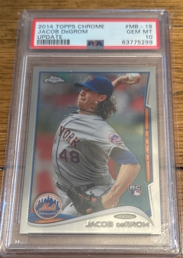 2014 topps chrome Jacob DeGrom PSA 10
