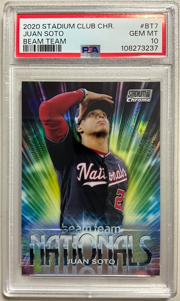 2020 STADIUM CLUB CHR. BEAM TEAM #BT7 JUAN SOTO PSA 10