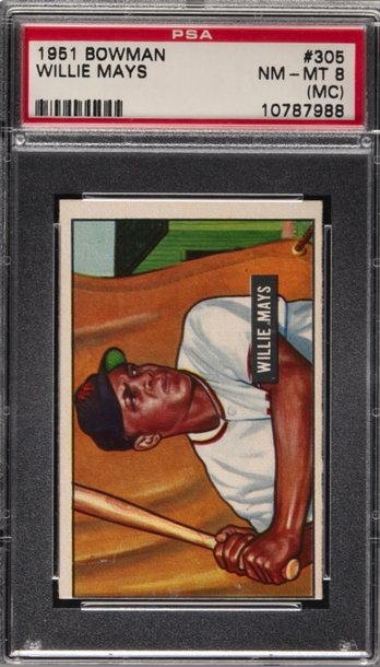 1951 Bowman Willie Mays #305 PSA 8 MC