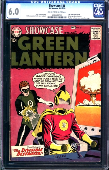 Showcase #23 (1959) CGC 6.0 -- O/w to white; 2nd SA Green Lantern (Hal Jordan)