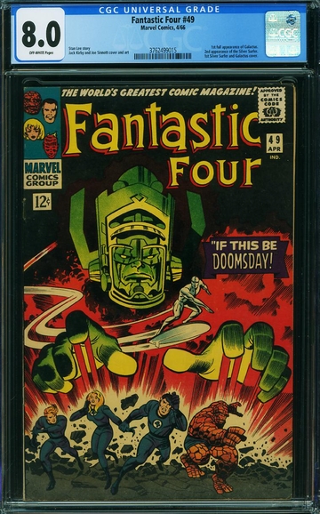 Fantastic Four #49 CGC 8.0 -- 1st Galactus --1966 Marvel