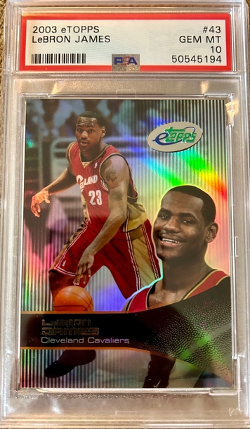 2003 eTopps #43 Lebron James Rookie Card RC PSA 10 GEM MINT