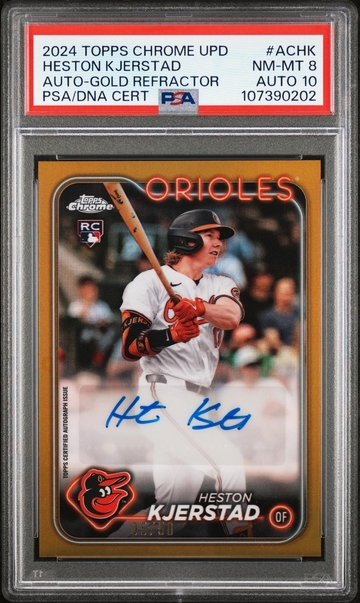 2024 Topps Chrome #ACHK Heston Kjerstad /50 PSA 8