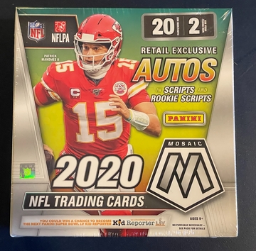 (1) UNOPENED 2020 Panini Mosaic NFL FOOTBALL MEGA Box Burrow Hurts Tua Love RC?