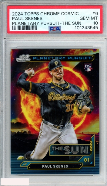 2024 TOPPS CHROME COSMIC PAUL SKENES #6 PLANETARY PURSUIT THE SUN RC PSA 10