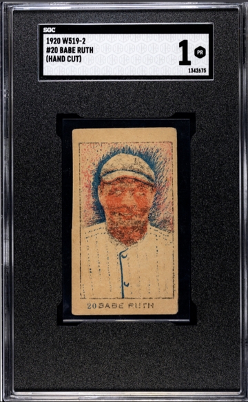 1920 W519-1-2 Numbered Babe Ruth #20 SGC 1