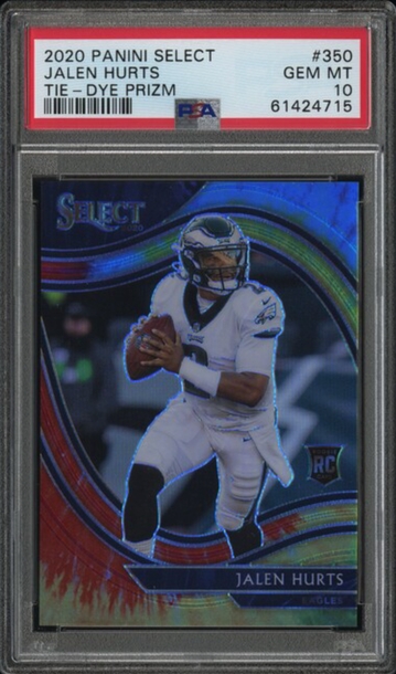 2020 Panini Select Jalen Hurts Tie Dye /25 PSA 10