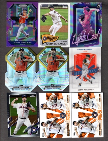 Lot of (17) Justin Verlander Cards - Inserts Parallels Nice Variety