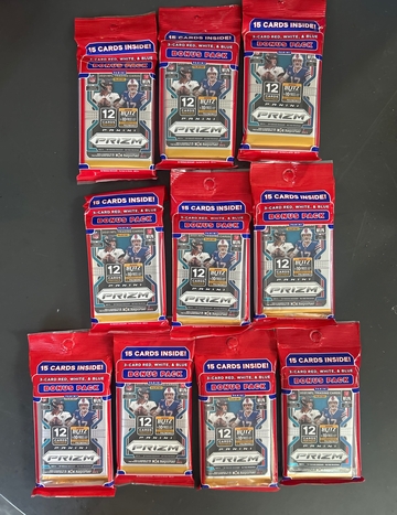 2021 NFL Prizm Cello Packs Unopened Qty-10