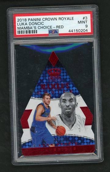 2018 Panini Crown Royale 3 Luka Doncic Mamba's Choice PSA 9 Mint Dallas Mavericks
