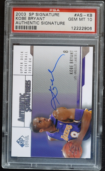 PSA 10 - 2003 SP SIGNATURE KOBE BRYANT #AS-KB AUTHENTIC SIGNATURE AUTO