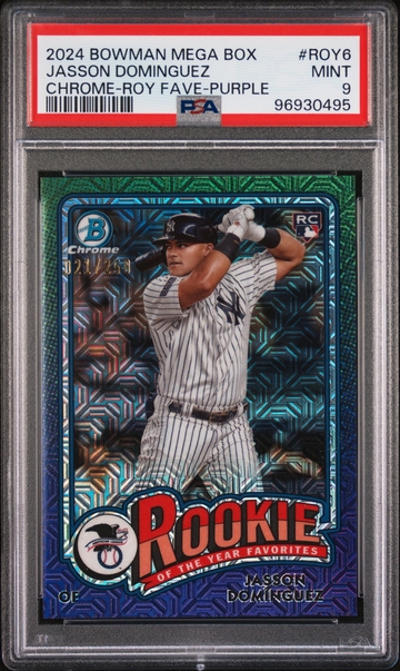 2024 Bowman #ROY-6 Jasson Dominguez Rookie of the Year Favorites /250 PSA 9