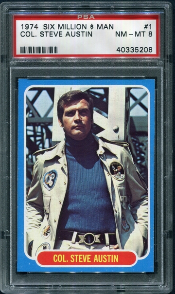 1974 Topps (Test) Six Million Dollar Man #1 Colonel Steve Austin PSA 8 - Highest Graded