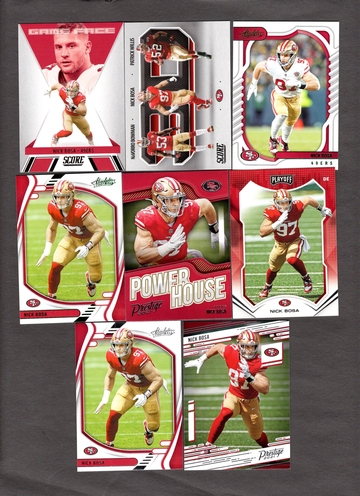 Lot of (16) Nick & Joey Bosa Football Cards - Nice Variety 49ers Chargers