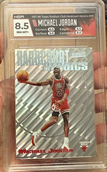 1997 Stadium Club Michael Jordan Hardcourt Heroics HGA 8.5