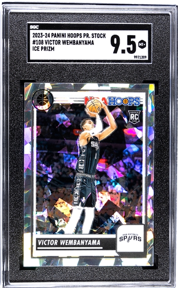2023 Hoops Premium Victor Wembanyama Ice Prizm SGC 9.5