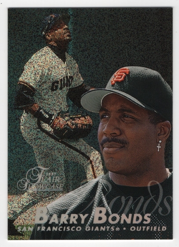 1997 FLAIR SHOWCASE ROW 0 # 25 BARRY BONDS HOF