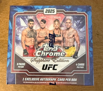 2025 Topps Chrome UFC Sapphire Edition Hobby Box Sealed Brand New In Hand