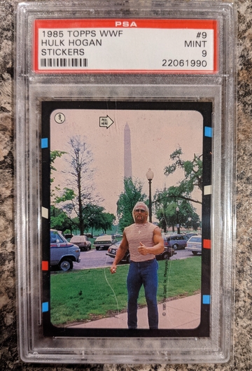 1985 Topps WWF Hulk Hogan Stickers PSA 9