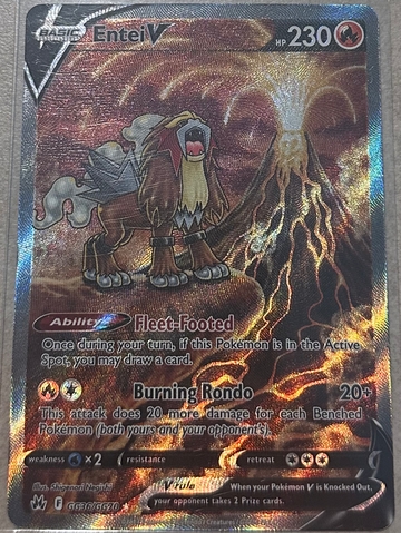 Pokemon Crown Zenith Entei V Galarian Gallery GG36/GG70