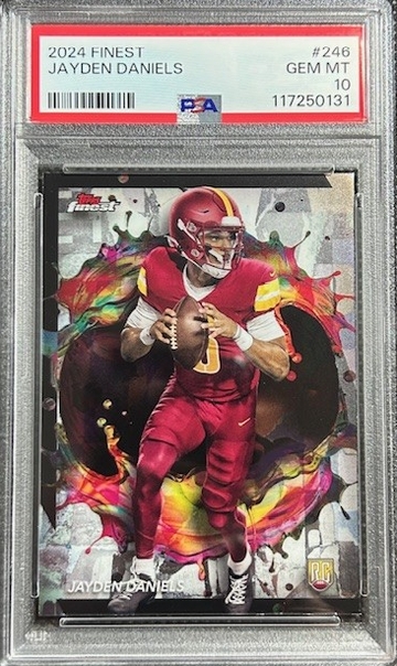 2024 Finest Jayden Daniels RC Rookie Rare #246 Commanders PSA 10 Gem Mint