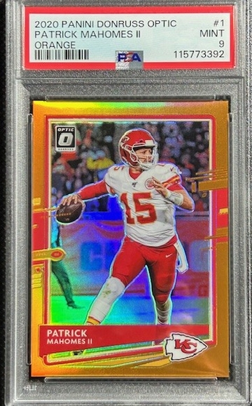 2020 Panini Donruss Optic Orange #1 Patrick Mahomes II /199 SP PSA 9 MINT Chiefs