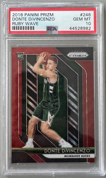 2018 Panini Prizm Donte Divincenzo RC Ruby Wave PSA 10