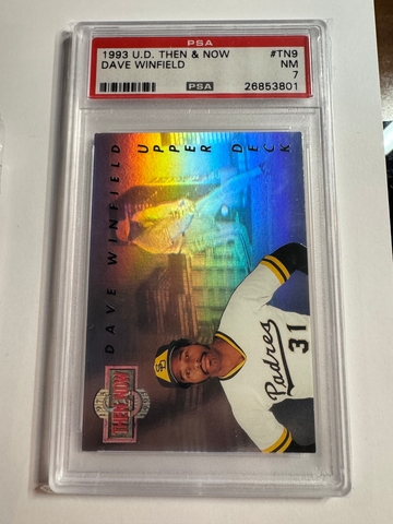 1993 Upper Deck Then & Now Hologram #TN9 Dave Winfield Padres HOF PSA 7 low pop
