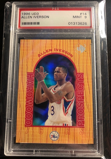 Allen iverson 1996 UD3 PSA 9