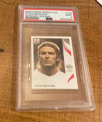 2006 Panini World Cup Germany Sticker #103 David Beckham PSA 9 MINT