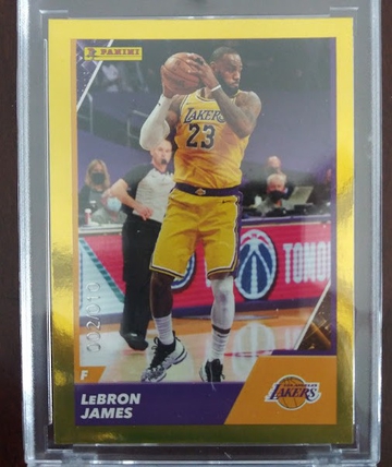 LEBRON JAMES 2021-22 NBA Panini Sticker collection GOLD FOIL 2/10 card Lakers 