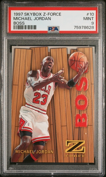 1997 SkyBox Z-Force Boss Michael Jordan #10 PSA 9